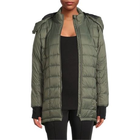 Swiss Tech Women’s GREEN Mid-Length Puffer Jacket Size XXXL