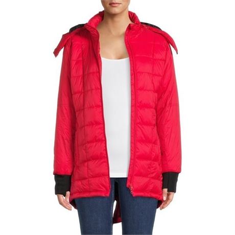 Swiss Tech Women’s RED Mid-Length Puffer Jacket Size 1X