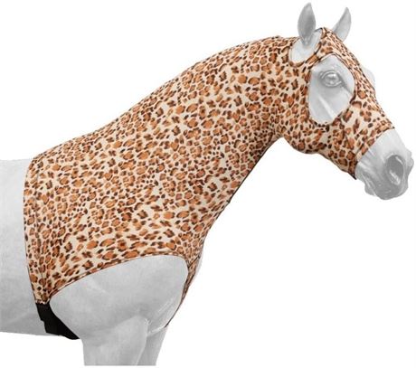 Tough-1 Horse Lycra Form Fitting Hood Mane Stay. Zipper From Chin to Chest  230